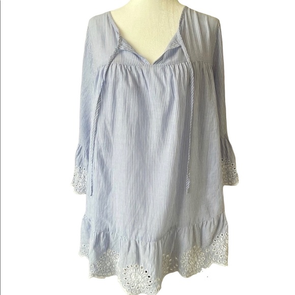 🌸Lord and Taylor cotton stripe blouse , top - Picture 1 of 6